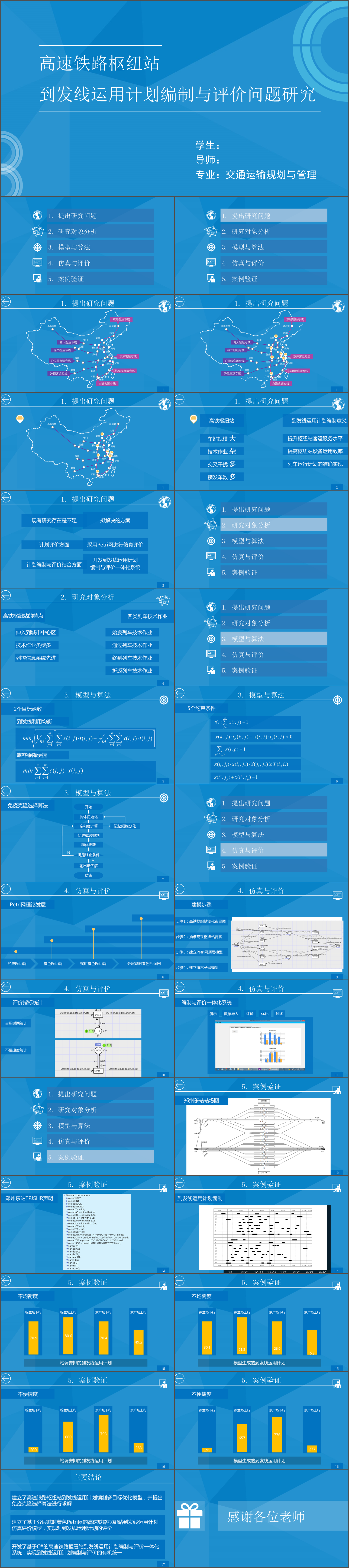 高速铁路枢纽站毕业答辩PPT模板