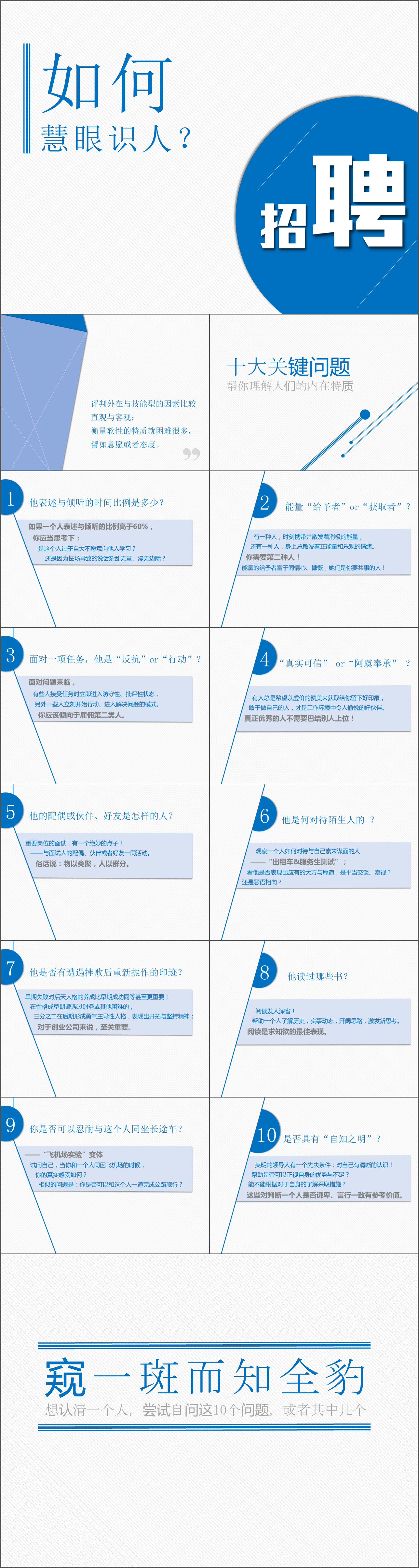 简约蓝色演讲专用PPT模板